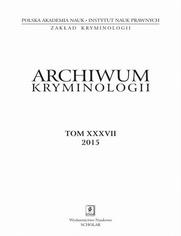 Archiwum Kryminologii, tom XXXVII 2015