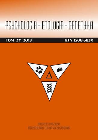 Psychologia-Etologia-Genetyka nr 27/2013 - Metapamięć: jakie są uwarunkowania sądów o własnej pamięci? Badania pilotażowe