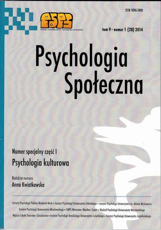 Psychologia Społeczna nr 1(28)/2014 - Anna Kwiatkowska: Problemy metodologiczne w badaniach międzykulturowych i kulturowych