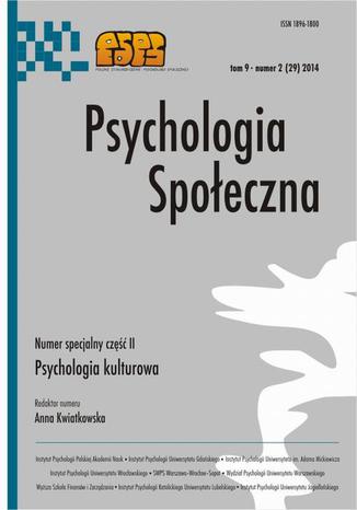 Psychologia Społeczna nr 2(29)2014 - M. Żemojtel-Piotrowska: Kulturowe wymiary postaw roszczeniowych