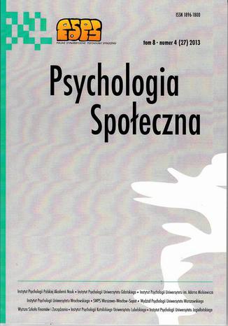 Psychologia Społeczna nr 4(27)/2013 - Łukasz Baka: Relacje społeczne w pracy jako moderator zależności: wymagania w pracy -zdrowie psychiczne i fizyczne nauczycieli