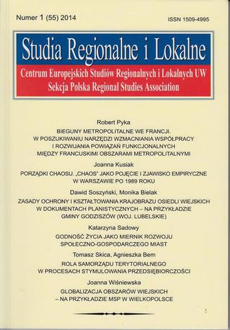 Studia Regionalne i Lokalne nr 1(55)/2014 - Recenzje:Roman Szul: Antoni Kukliński, 2013, In Search of New Paradigms