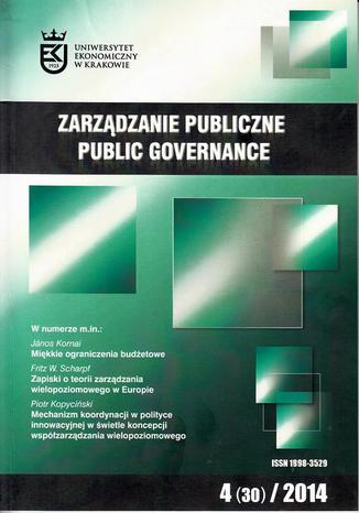 Zarządzanie Publiczne nr 4(30)/2014 - Michał Żabiński: The dark side of governance or on the shortcomings of governance networks