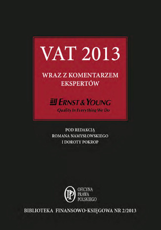 VAT 2013 wraz z komentarzem ekspertów Ernst & Young 