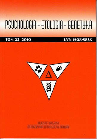 Psychologia-Etologia-Genetyka nr 22/2010