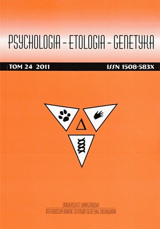 Psychologia-Etologia-Genetyka nr 24/2011