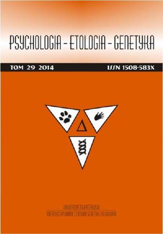 Psychologia-Etologia-Genetyka nr 29/2014