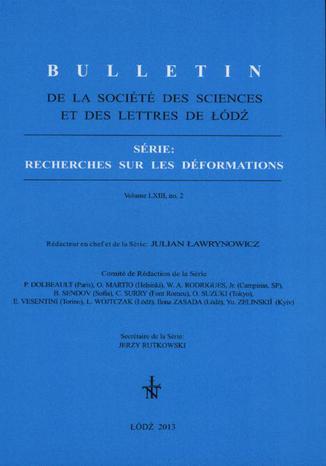 Bulletin de la Société des sciences et des lettres de Łódź, Série: Recherches sur les déformations t. 63 z. 2